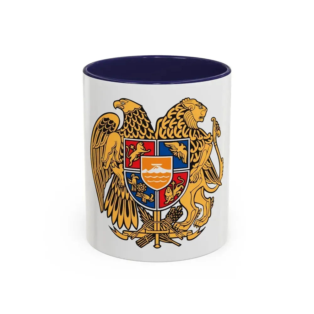 Coat of arms of Armenia - Accent Coffee Mug 11oz Navy - Go Mug Yourself