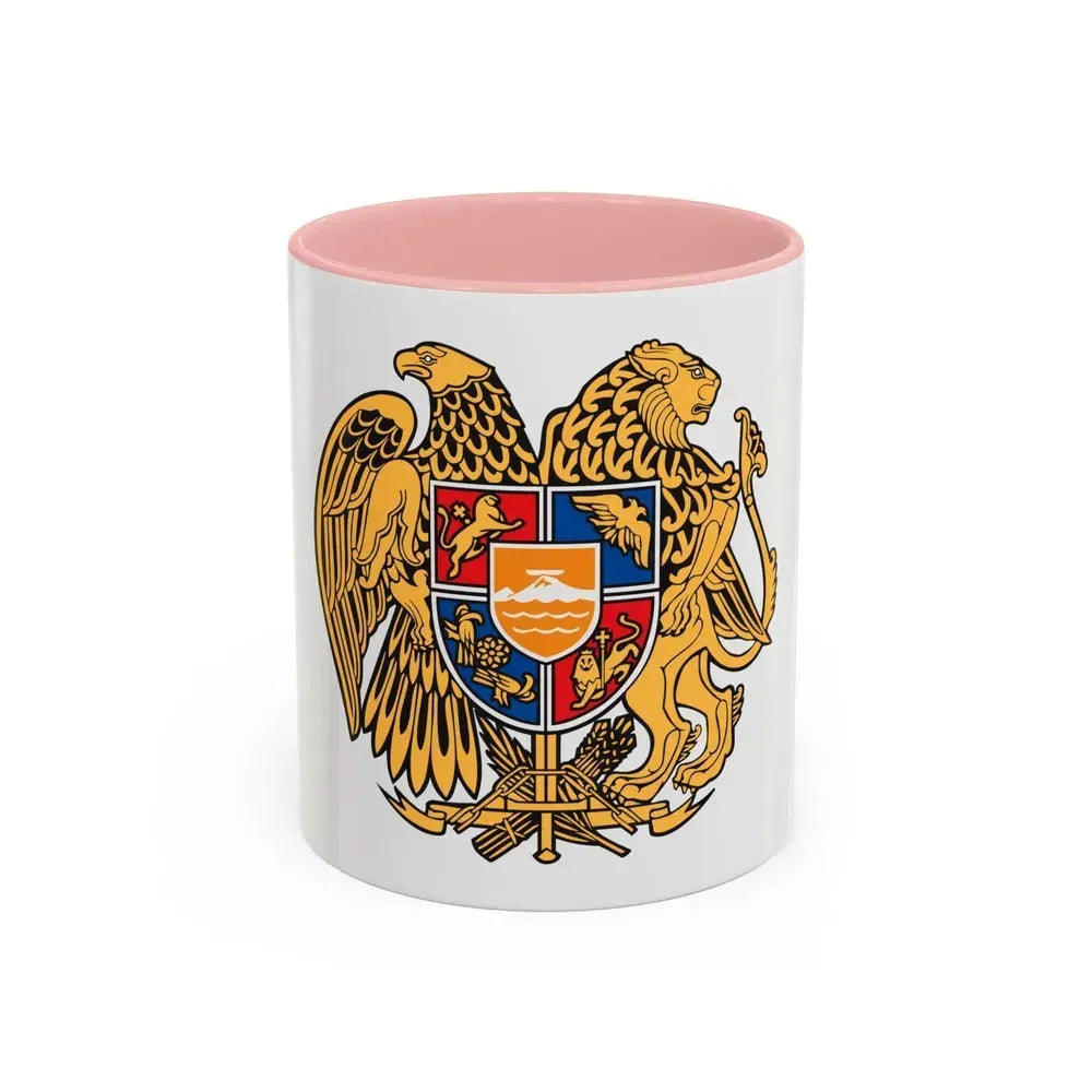 Coat of arms of Armenia - Accent Coffee Mug 11oz Pink - Go Mug Yourself