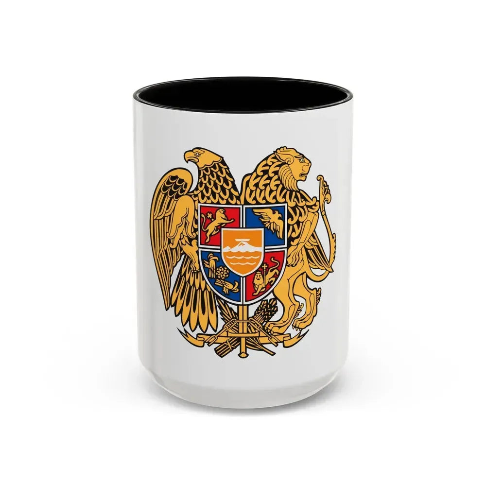 Coat of arms of Armenia - Accent Coffee Mug 15oz Black - Go Mug Yourself