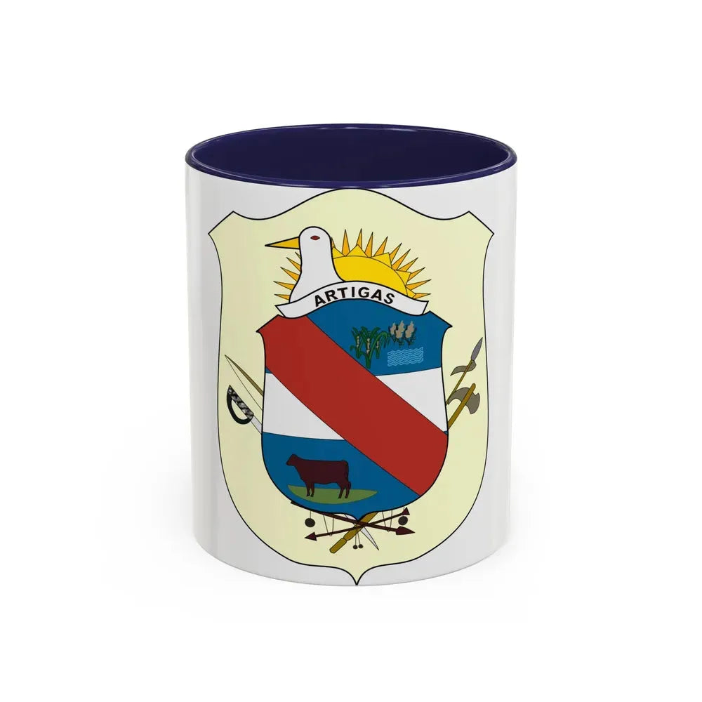 Coat of Arms of Artigas Department, Uruguay - Accent Coffee Mug 11oz Navy - Go Mug Yourself