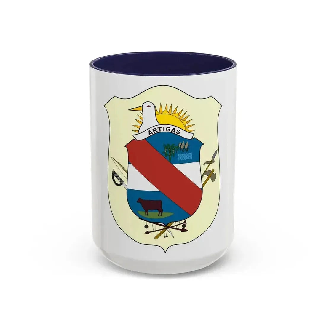 Coat of Arms of Artigas Department, Uruguay - Accent Coffee Mug 15oz Navy - Go Mug Yourself