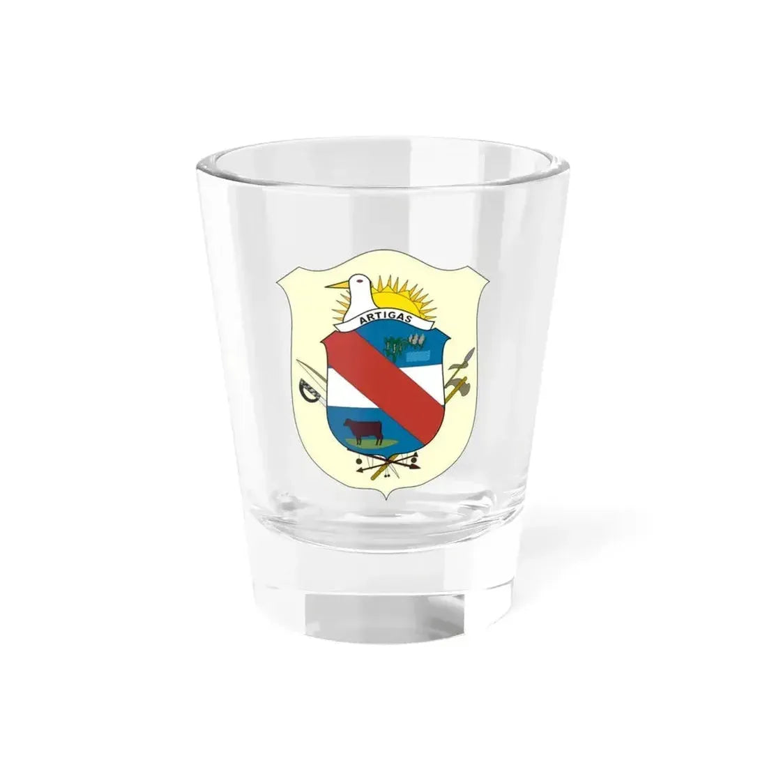 Coat of Arms of Artigas Department, Uruguay - Shot Glass 1.5oz 1.5oz - Go Mug Yourself