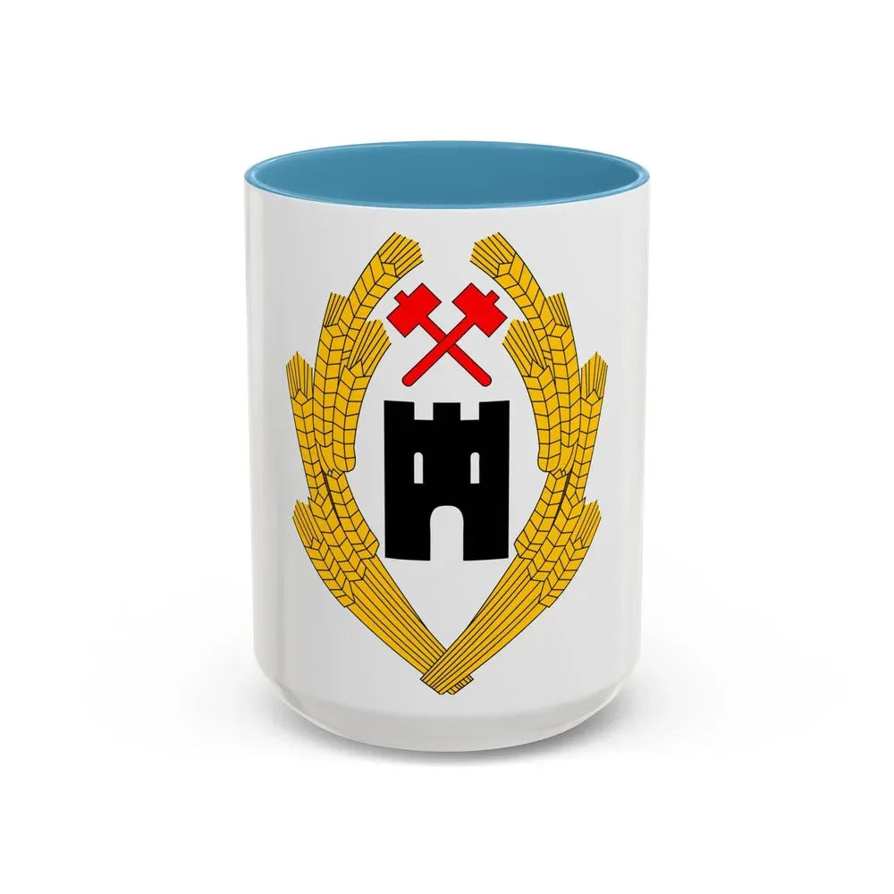 Coat of Arms of Austria 1918 - Accent Coffee Mug 15oz Light Blue - Go Mug Yourself