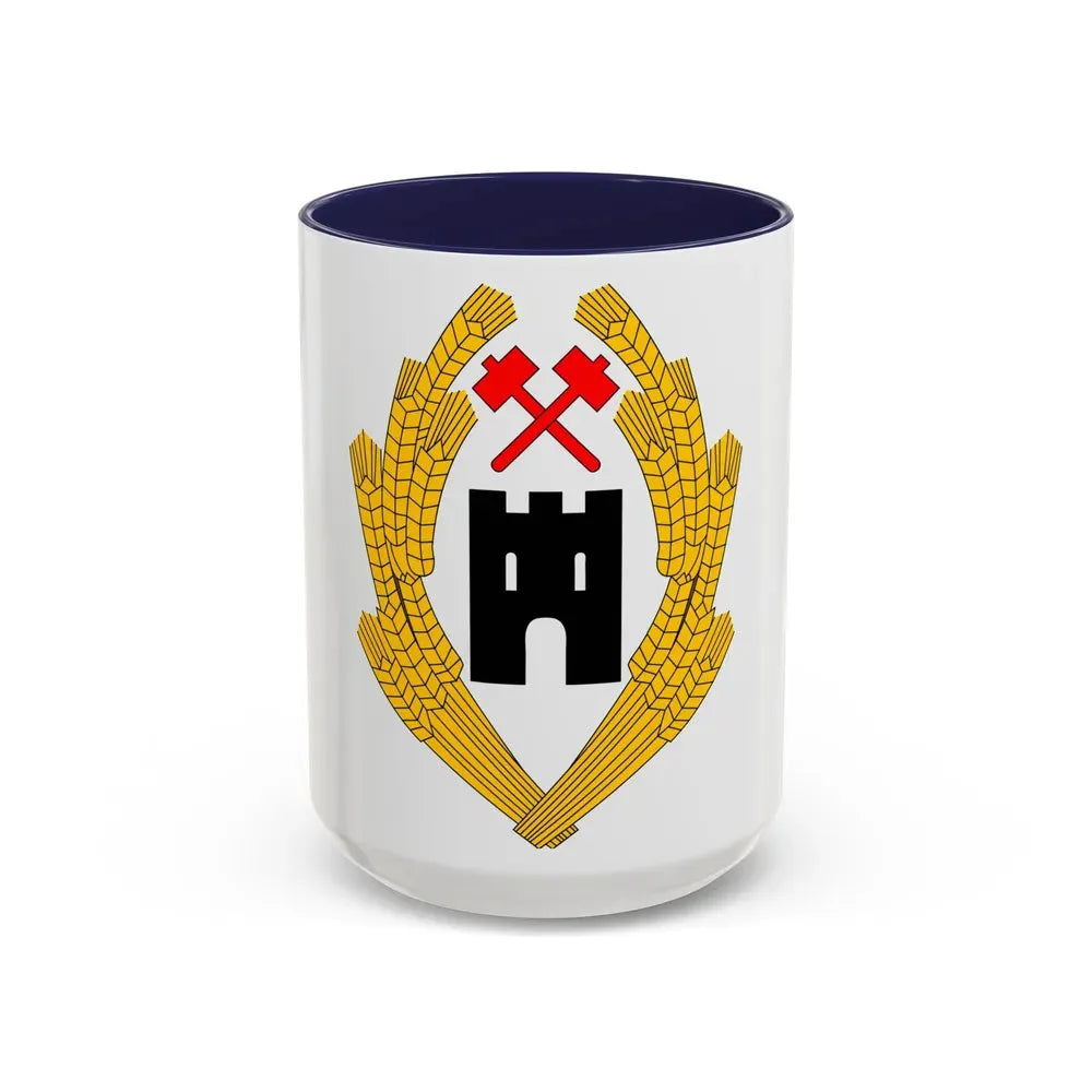 Coat of Arms of Austria 1918 - Accent Coffee Mug 15oz Navy - Go Mug Yourself
