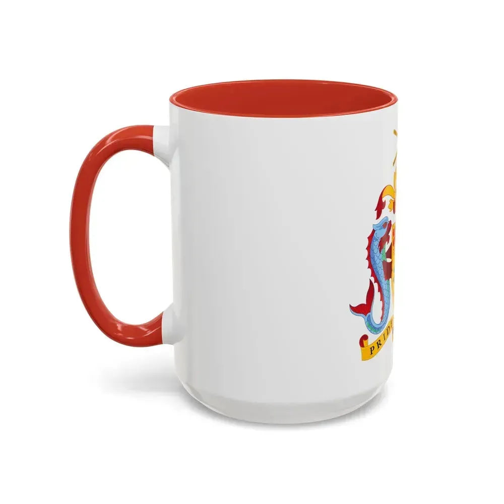 Coat of arms of Barbados - Accent Coffee Mug - Go Mug Yourself