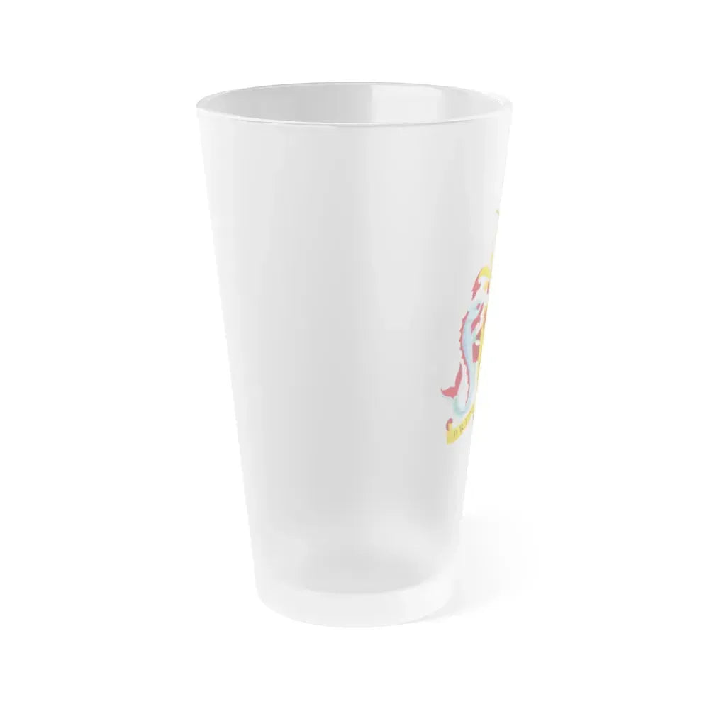 Coat of arms of Barbados - Frosted Pint Glass 16oz - Go Mug Yourself