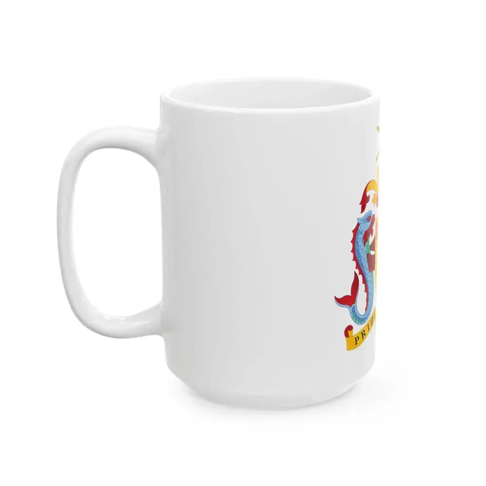 Coat of arms of Barbados - White Coffee Mug - Go Mug Yourself