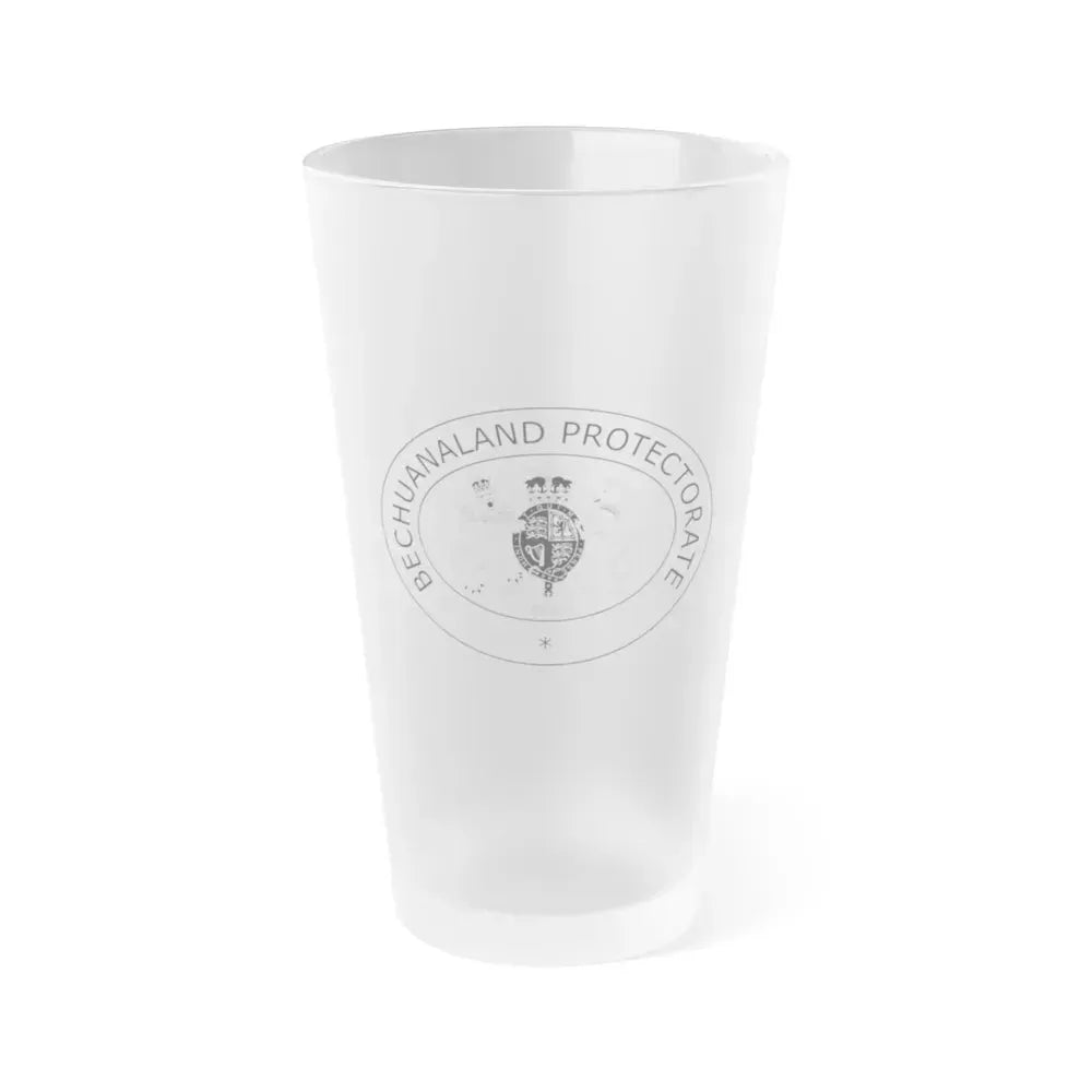 Coat of arms of Bechuanaland Protectorate - Frosted Pint Glass 16oz 16oz Frosted - Go Mug Yourself