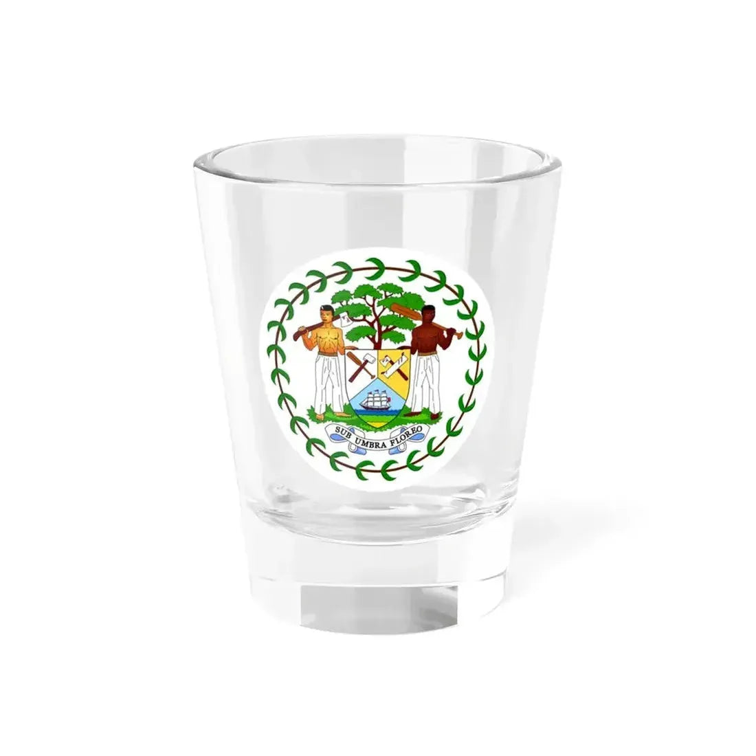 Coat of arms of Belize (1981-2019) - Shot Glass 1.5oz 1.5oz - Go Mug Yourself