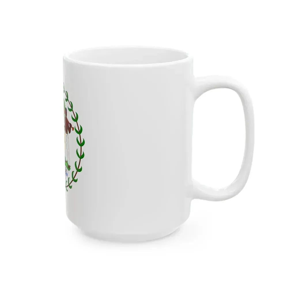 Coat of arms of Belize (1981-2019) - White Coffee Mug - Go Mug Yourself