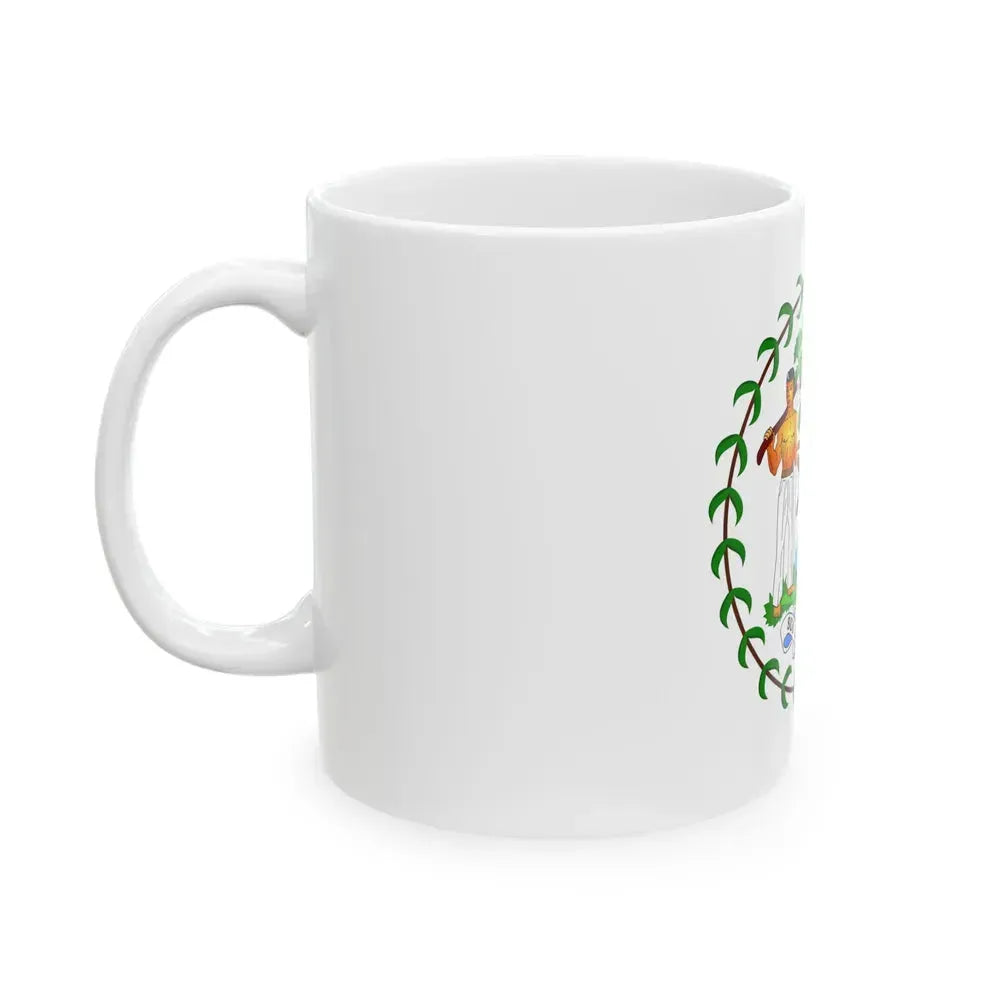 Coat of arms of Belize (1981-2019) - White Coffee Mug - Go Mug Yourself