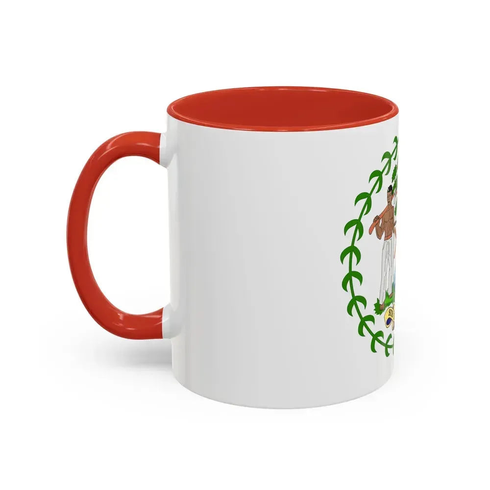 Coat of arms of Belize - Accent Coffee Mug - Go Mug Yourself
