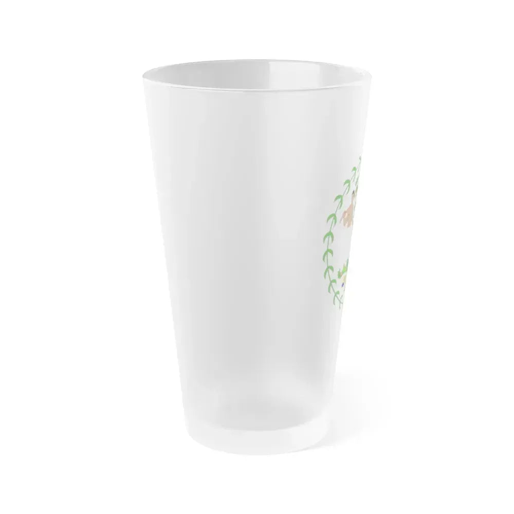 Coat of arms of Belize - Frosted Pint Glass 16oz - Go Mug Yourself