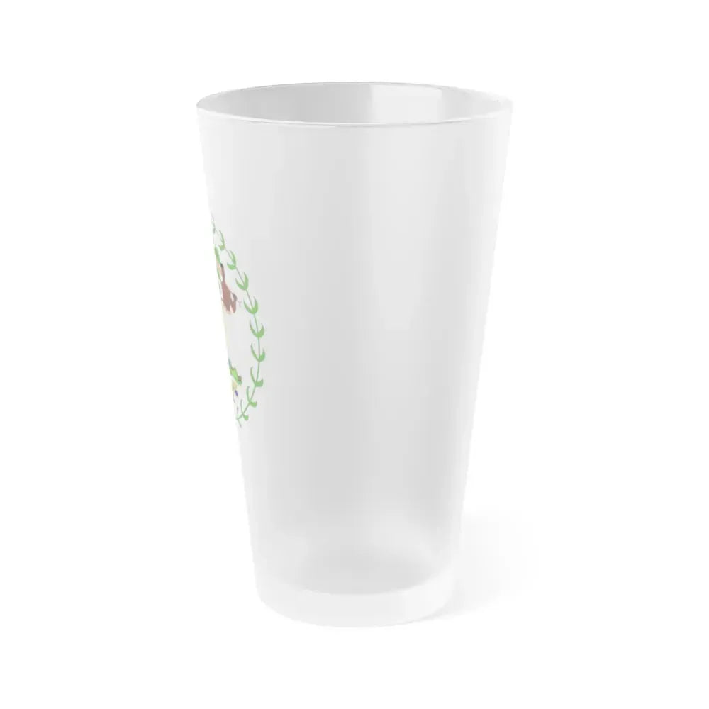 Coat of arms of Belize - Frosted Pint Glass 16oz - Go Mug Yourself