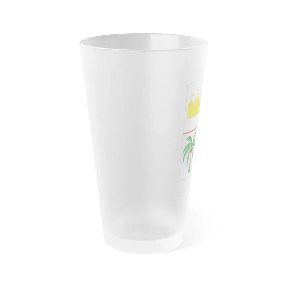 Coat of arms of Benin 2 - Frosted Pint Glass 16oz - Go Mug Yourself