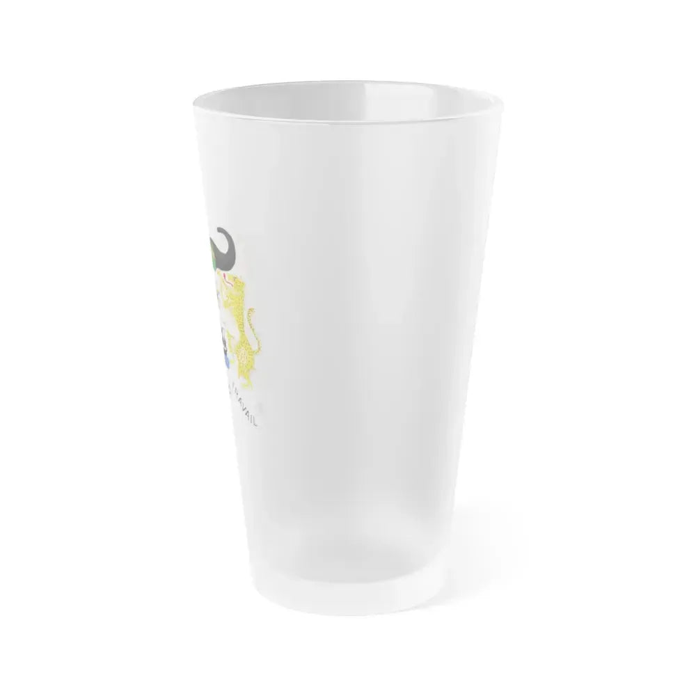 Coat of arms of Benin - Frosted Pint Glass 16oz - Go Mug Yourself