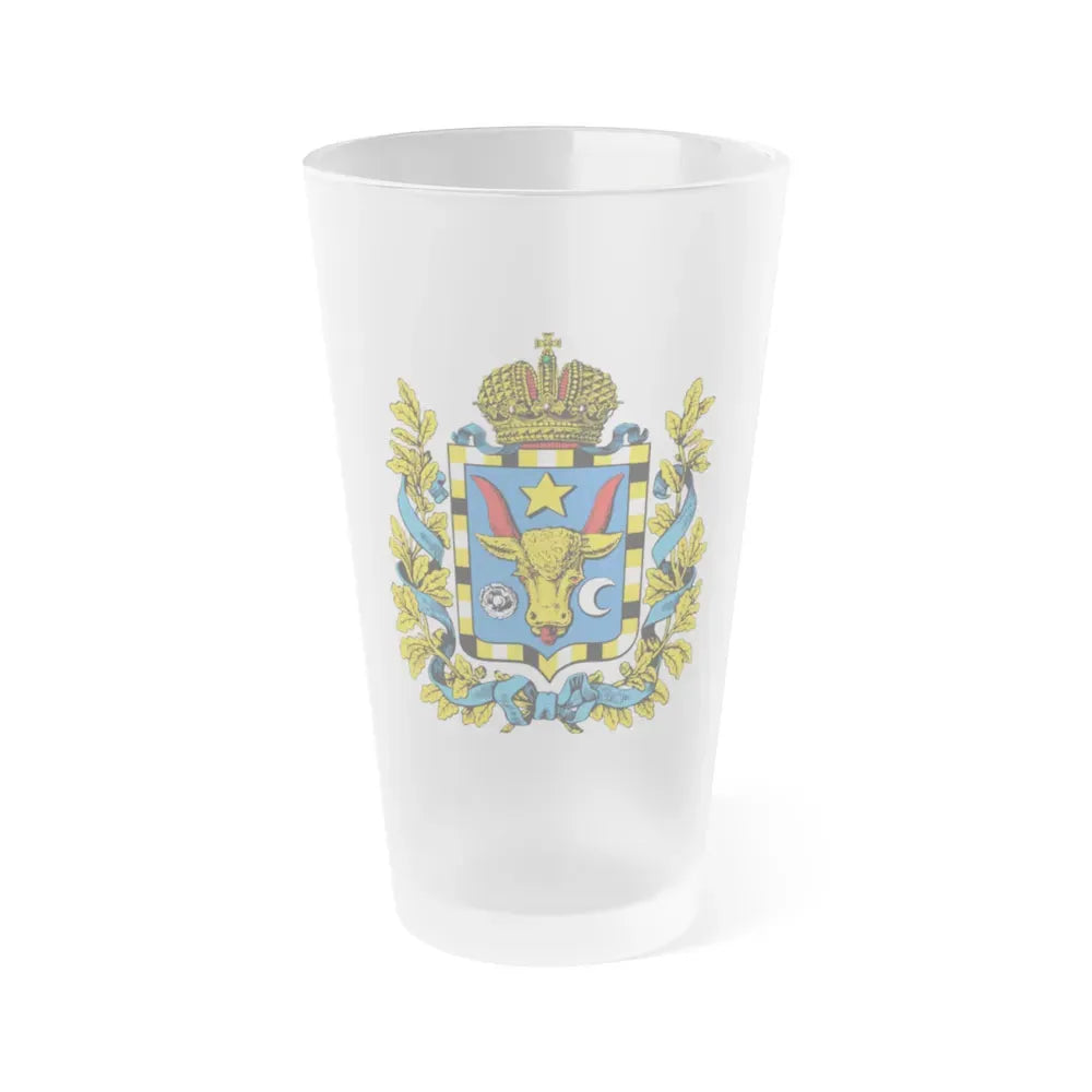 Coat of arms of Bessarabia Governorate 1878 - Frosted Pint Glass 16oz Default Title - Go Mug Yourself