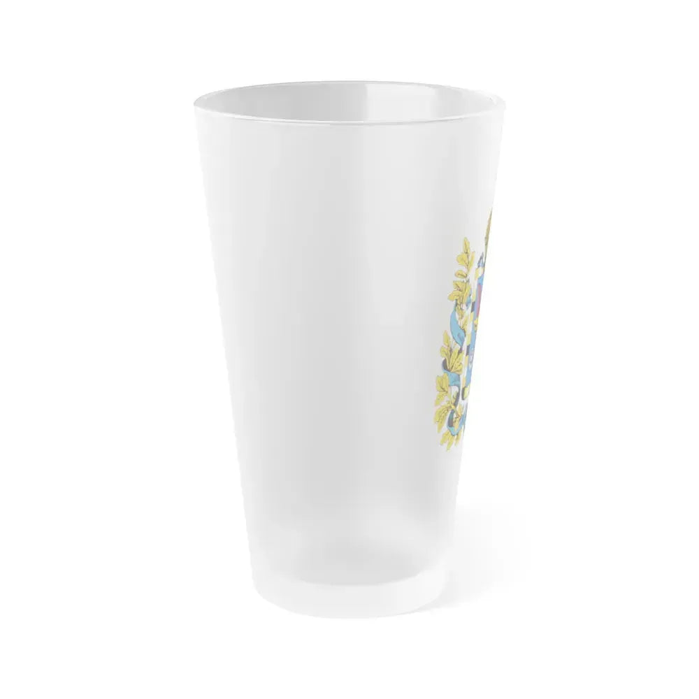 Coat of arms of Bessarabia Governorate 1878 - Frosted Pint Glass 16oz - Go Mug Yourself