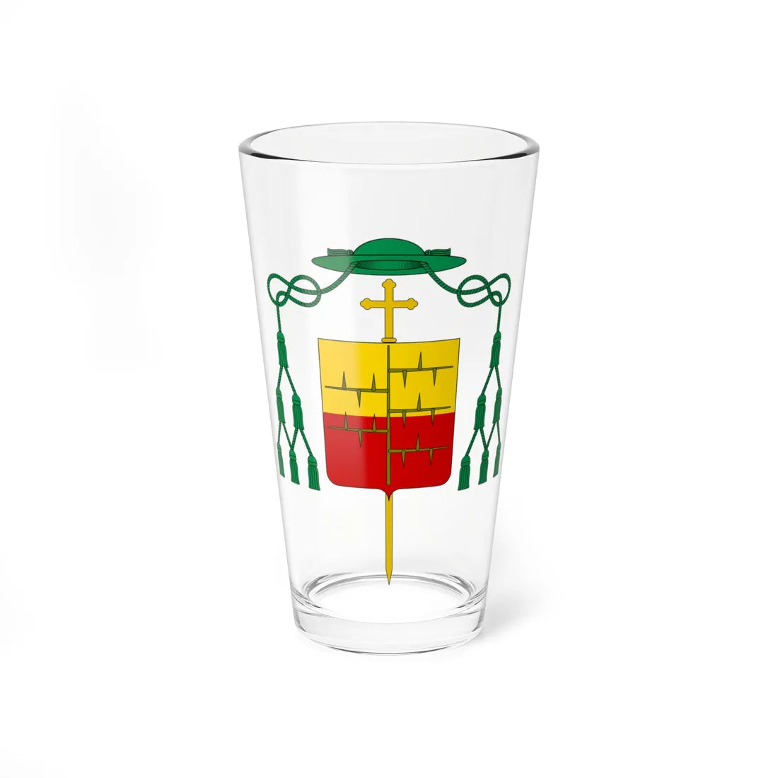 Coat of arms of Bishop Malaspina Spino Secco (Italy) (Coat of Arms) Pint Glass 16oz 16oz - Go Mug Yourself