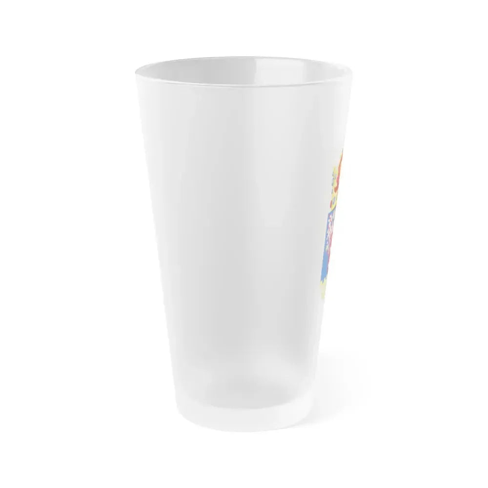 Coat of arms of Bohemian Crown - Frosted Pint Glass 16oz - Go Mug Yourself