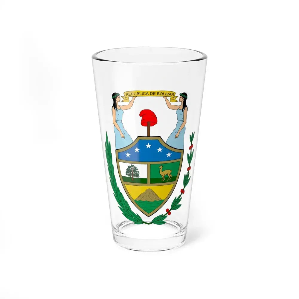 Coat of arms of Bolivia (1825) - Pint Glass 16oz 16oz - Go Mug Yourself