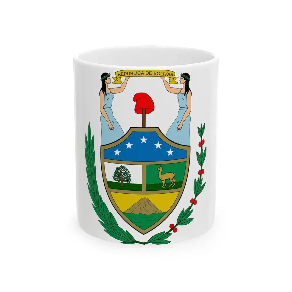 Coat of arms of Bolivia (1825) - White Coffee Mug 11oz - Go Mug Yourself