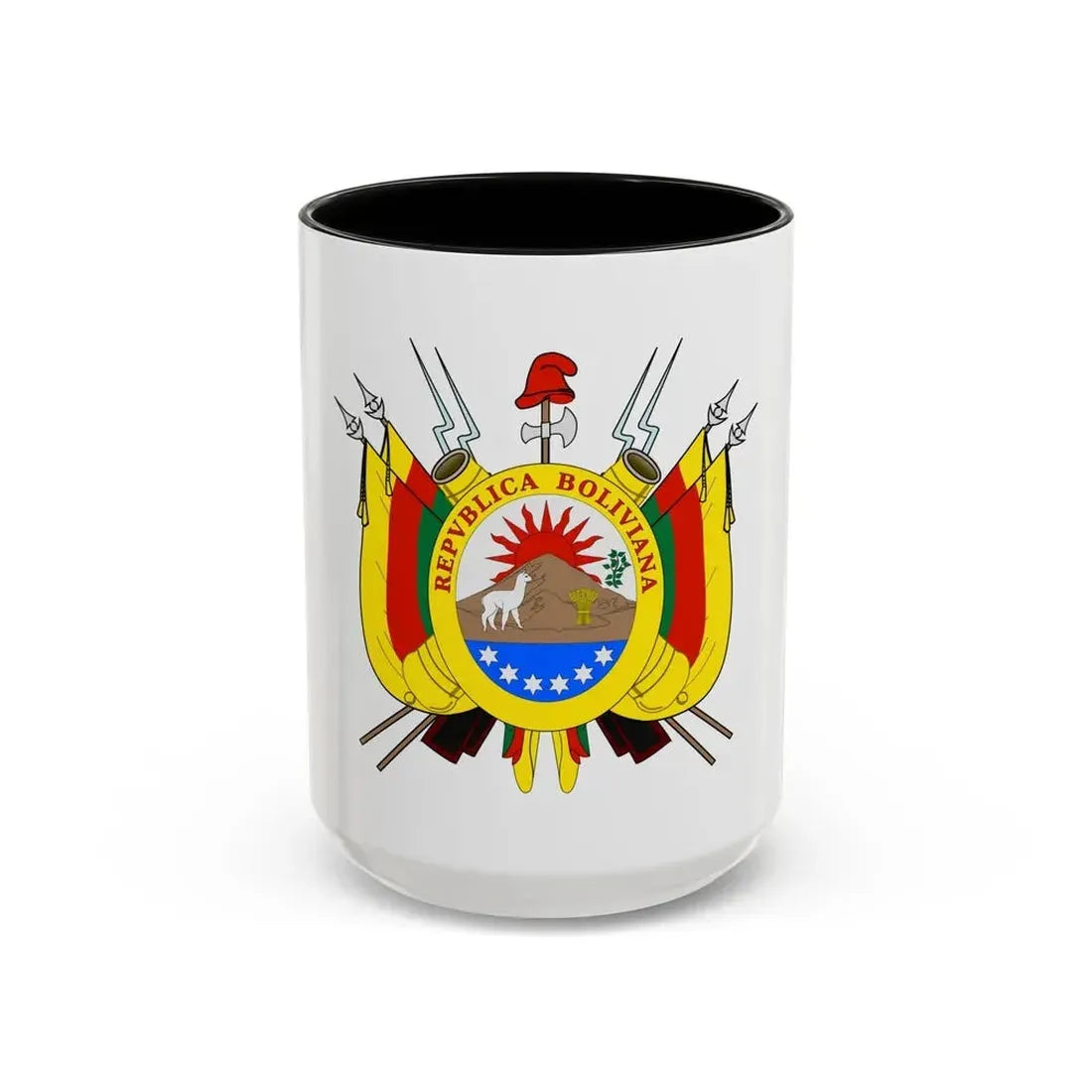 Coat of arms of Bolivia (1826) - Accent Coffee Mug 15oz Black - Go Mug Yourself