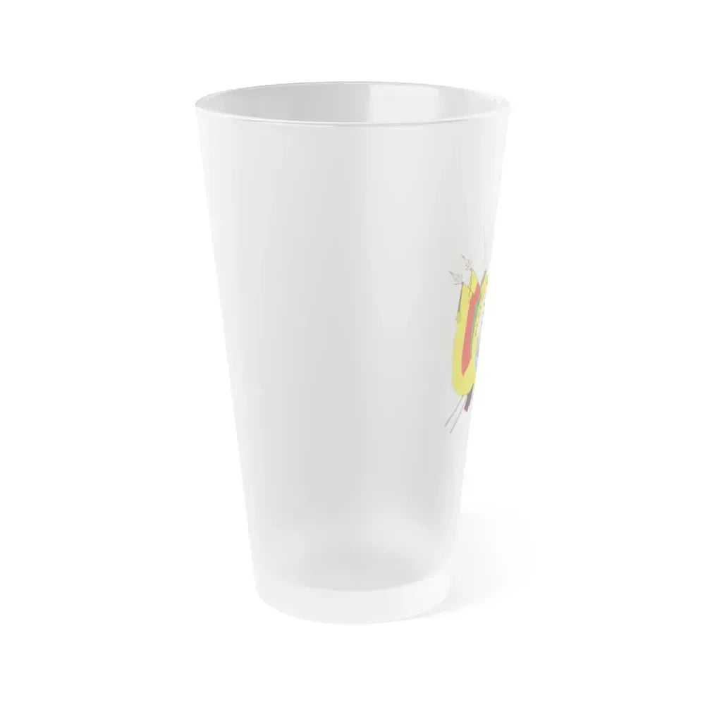 Coat of arms of Bolivia (1826) - Frosted Pint Glass 16oz - Go Mug Yourself
