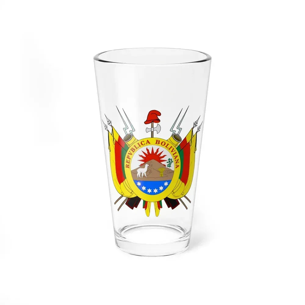 Coat of arms of Bolivia (1826) - Pint Glass 16oz 16oz - Go Mug Yourself