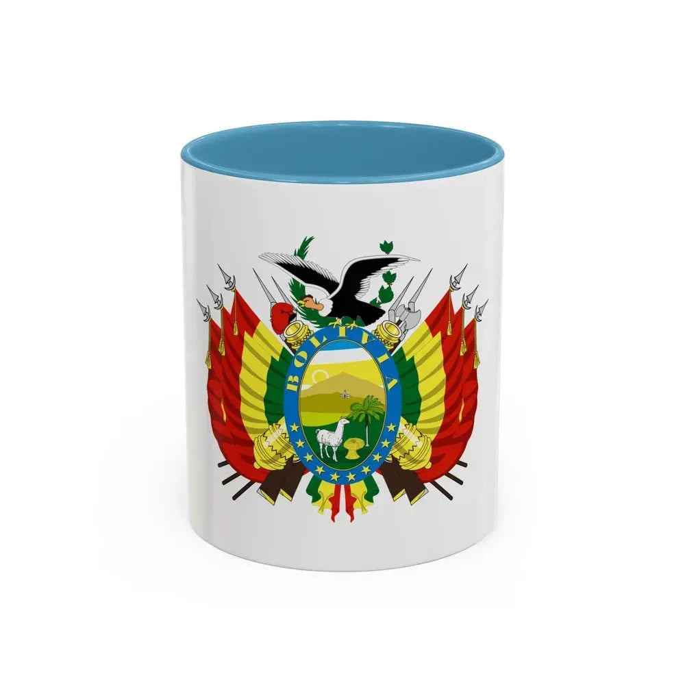 Coat of arms of Bolivia - Accent Coffee Mug 11oz Light Blue - Go Mug Yourself