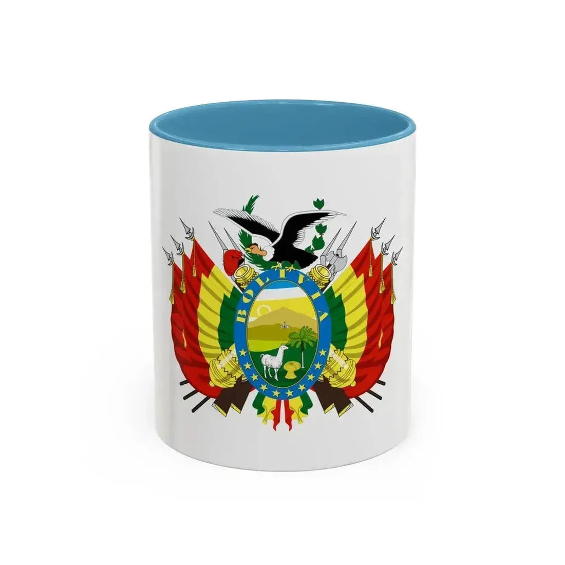 Coat of arms of Bolivia - Accent Coffee Mug 11oz Light Blue - Go Mug Yourself