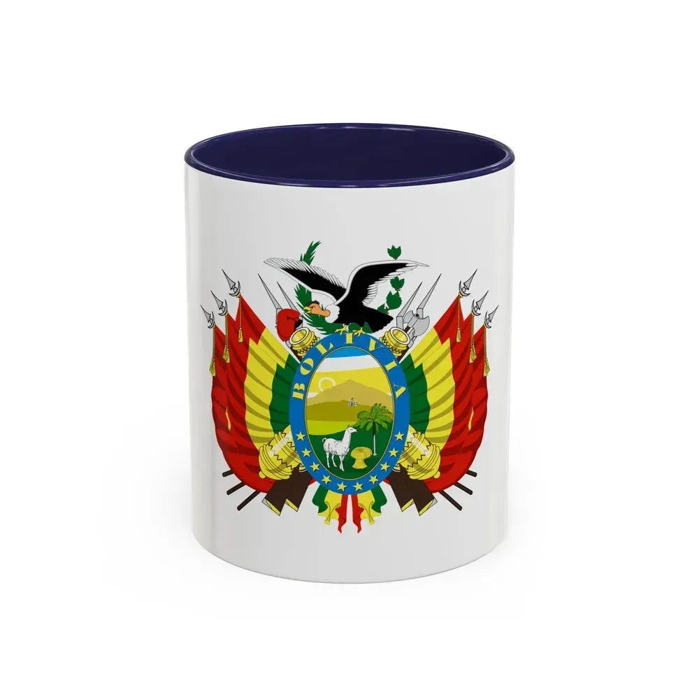 Coat of arms of Bolivia - Accent Coffee Mug 11oz Navy - Go Mug Yourself