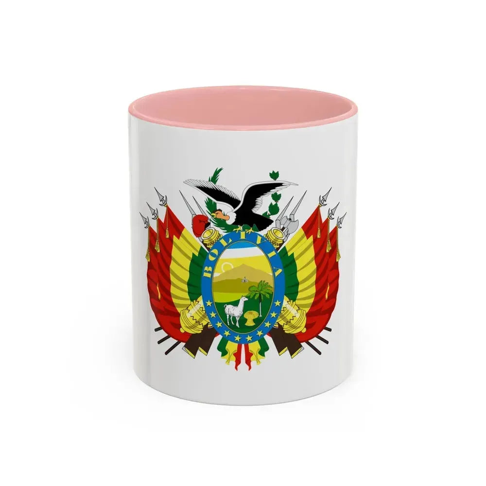 Coat of arms of Bolivia - Accent Coffee Mug 11oz Pink - Go Mug Yourself