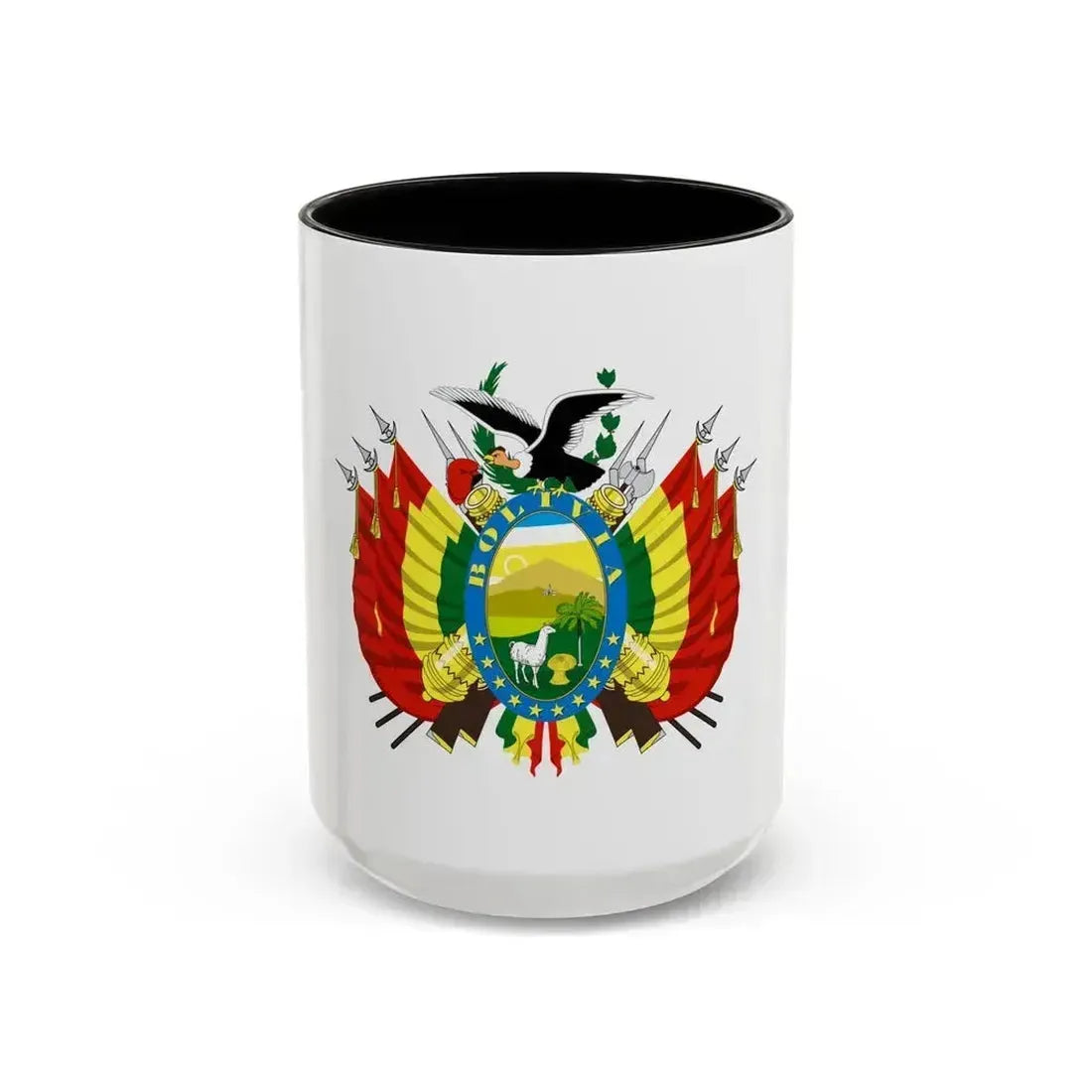 Coat of arms of Bolivia - Accent Coffee Mug 15oz Black - Go Mug Yourself