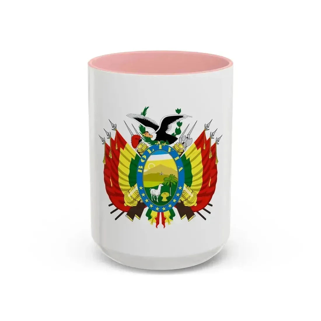 Coat of arms of Bolivia - Accent Coffee Mug 15oz Pink - Go Mug Yourself