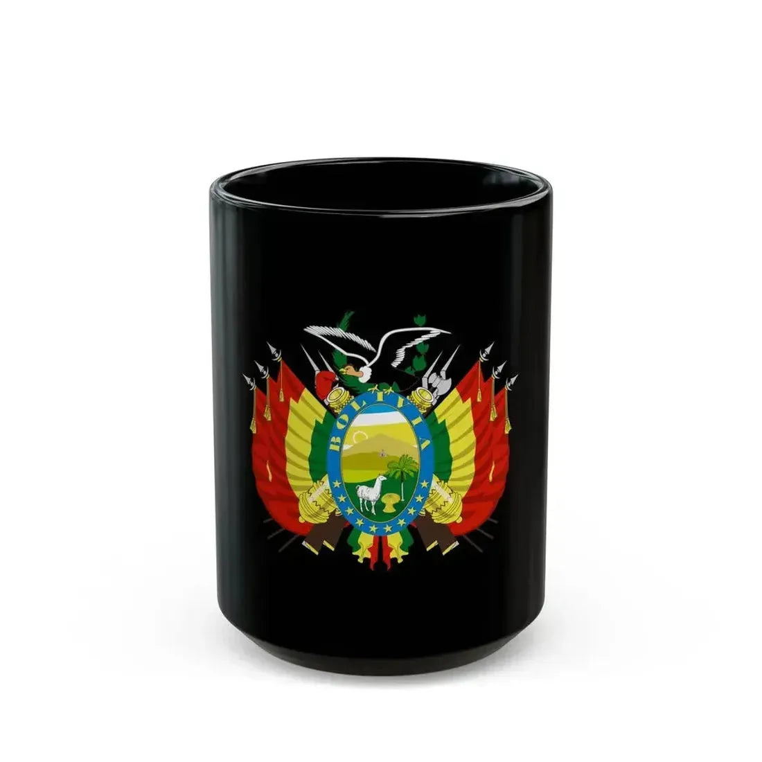 Coat of arms of Bolivia - Black Coffee Mug 15oz - Go Mug Yourself