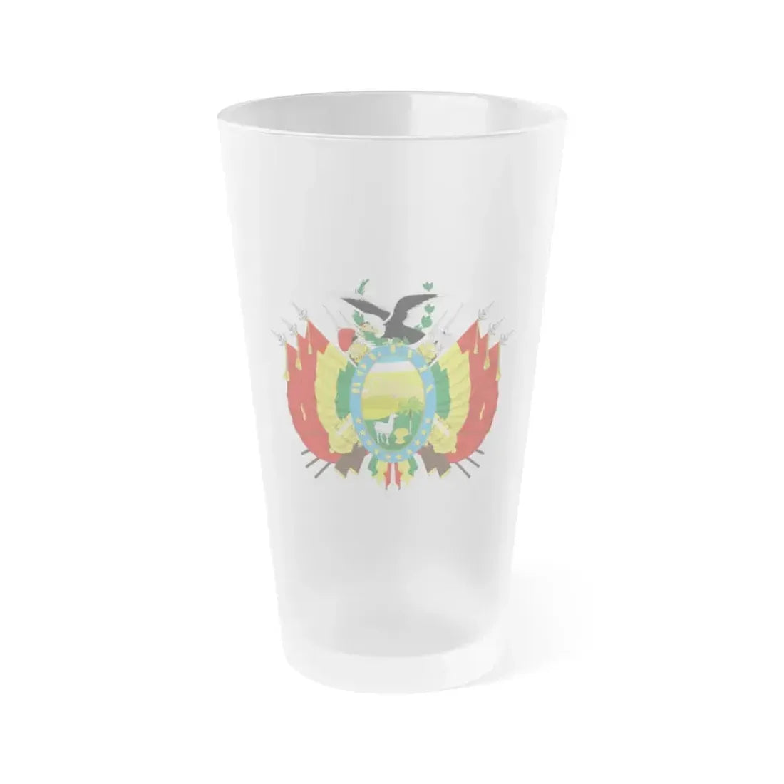 Coat of arms of Bolivia - Frosted Pint Glass 16oz 16oz Frosted - Go Mug Yourself