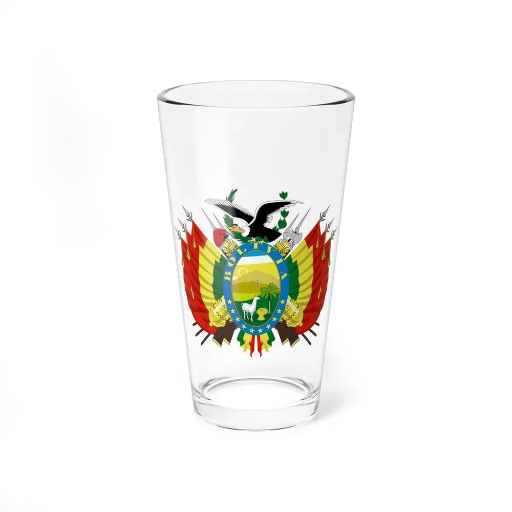 Coat of arms of Bolivia - Pint Glass 16oz 16oz - Go Mug Yourself
