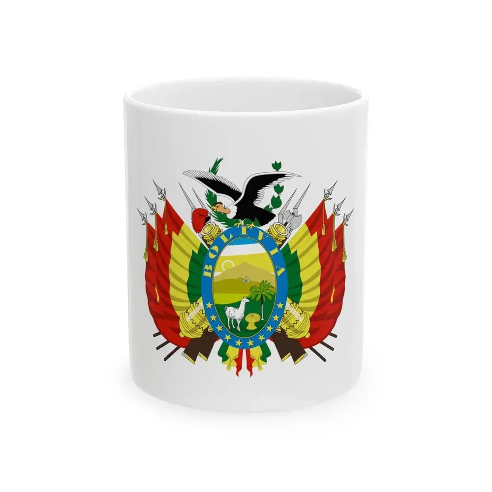 Coat of arms of Bolivia - White Coffee Mug 11oz - Go Mug Yourself