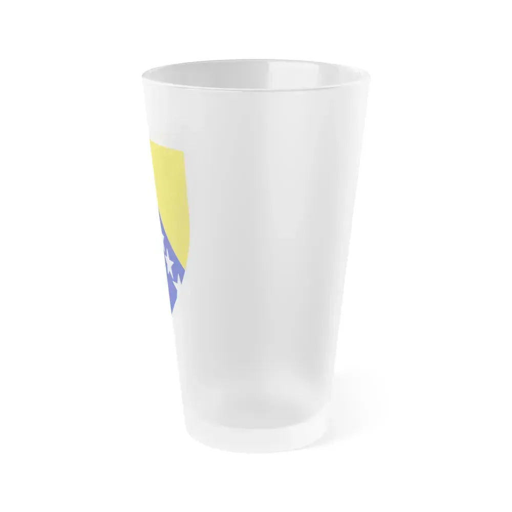 Coat of arms of Bosnia and Herzegovina - Frosted Pint Glass 16oz - Go Mug Yourself