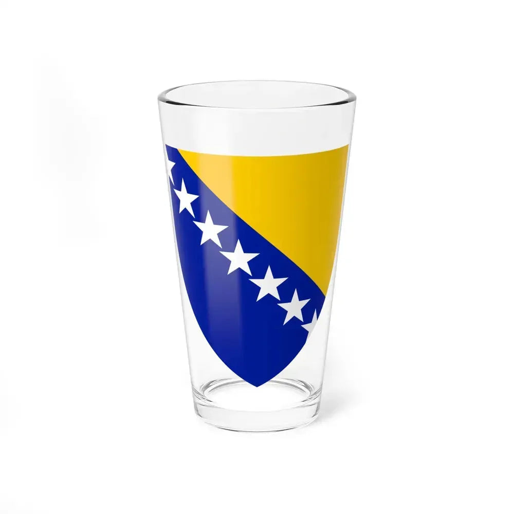 Coat of arms of Bosnia and Herzegovina - Pint Glass 16oz 16oz - Go Mug Yourself