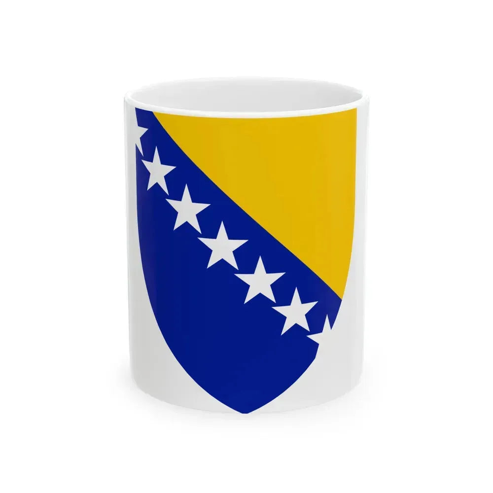 Coat of arms of Bosnia and Herzegovina - White Coffee Mug 11oz - Go Mug Yourself