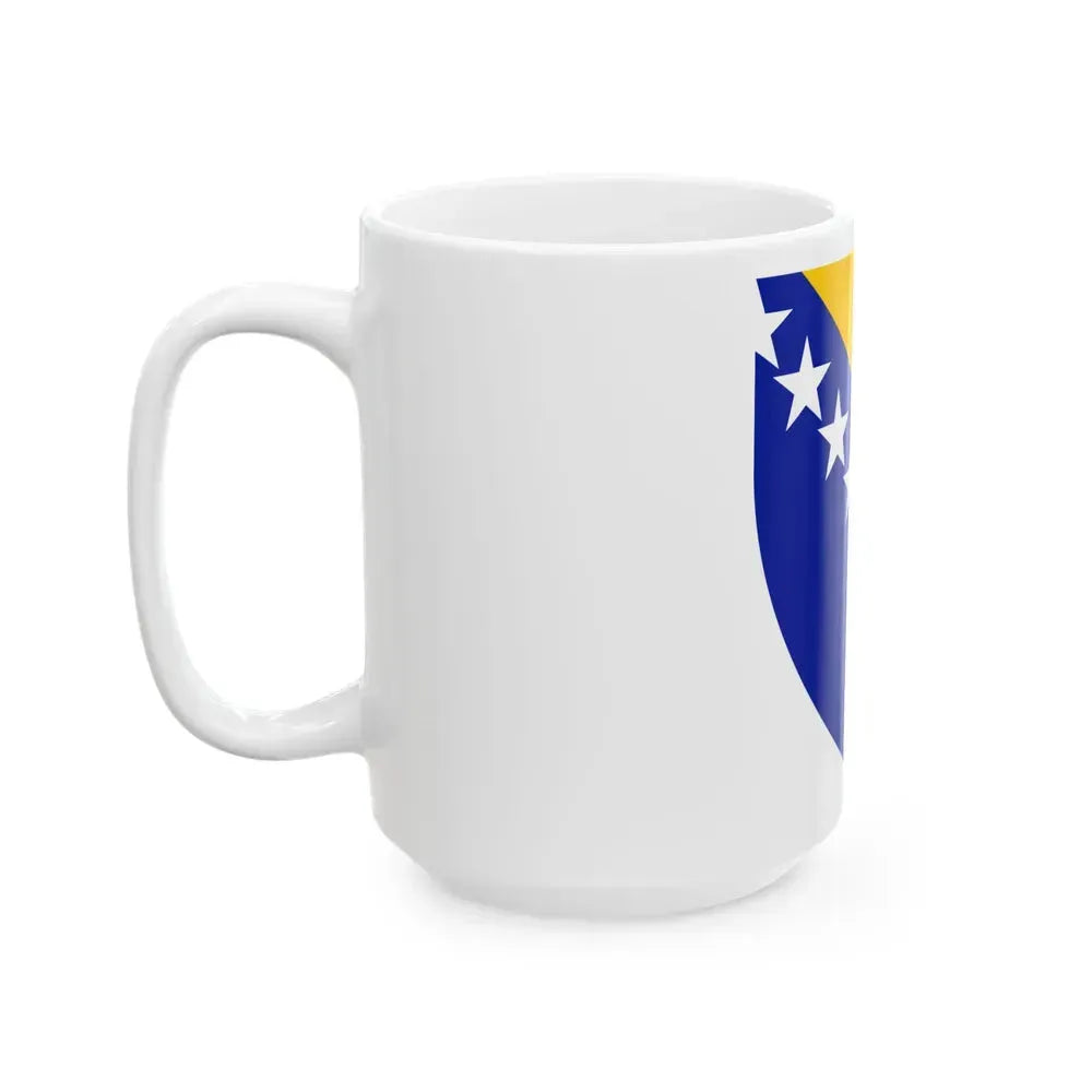 Coat of arms of Bosnia and Herzegovina - White Coffee Mug - Go Mug Yourself