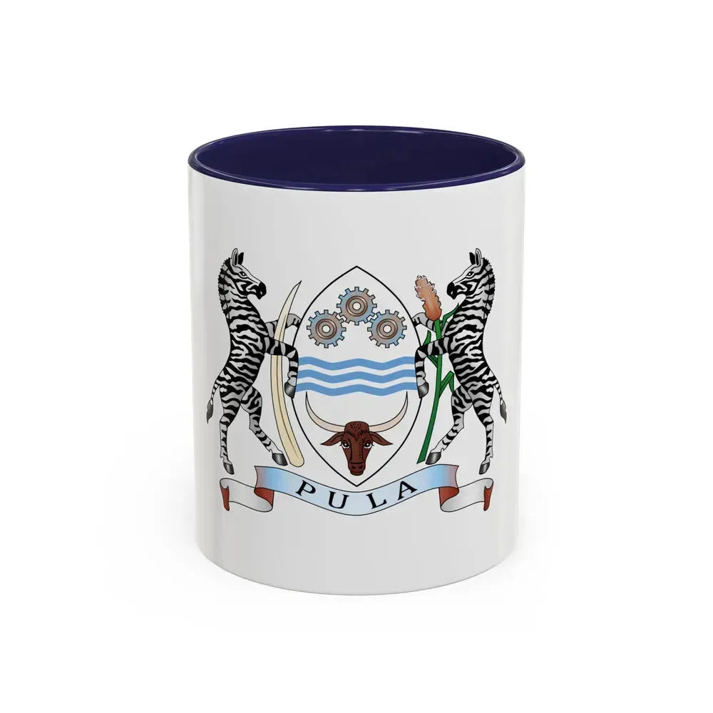 Coat of arms of Botswana - Accent Coffee Mug 11oz Navy - Go Mug Yourself