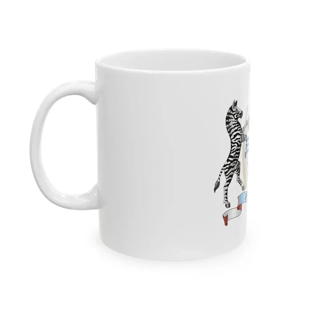 Coat of arms of Botswana - White Coffee Mug - Go Mug Yourself