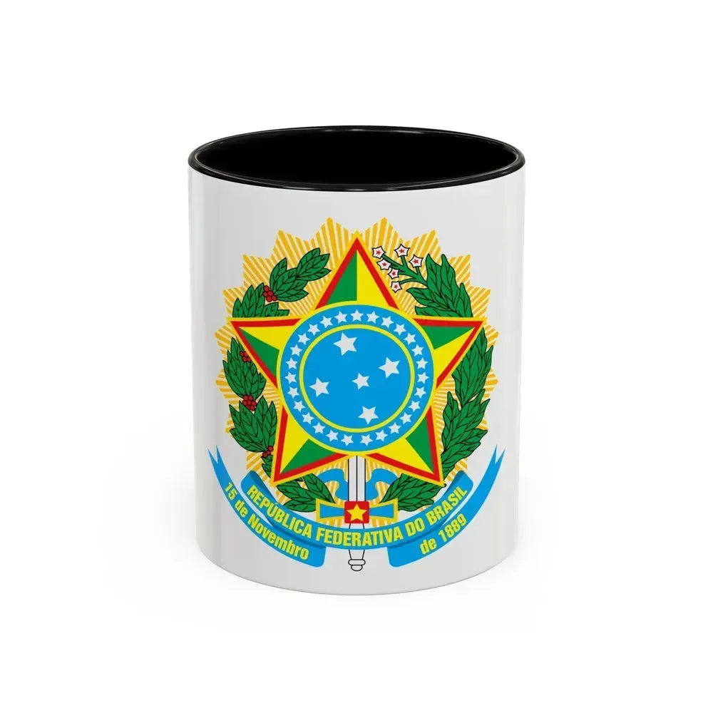 Coat of arms of Brazil - Accent Coffee Mug 11oz Black - Go Mug Yourself