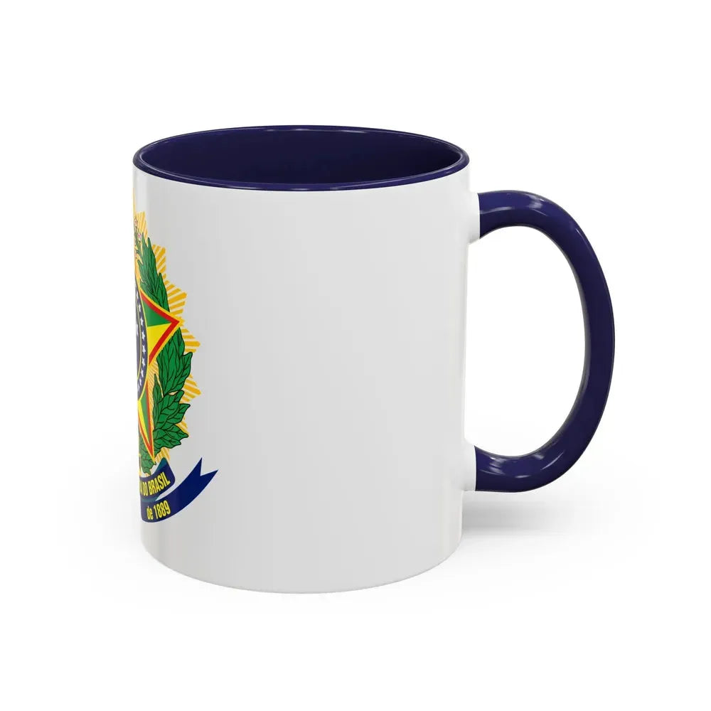 Coat of arms of Brazil (dark blue) - Accent Coffee Mug - Go Mug Yourself