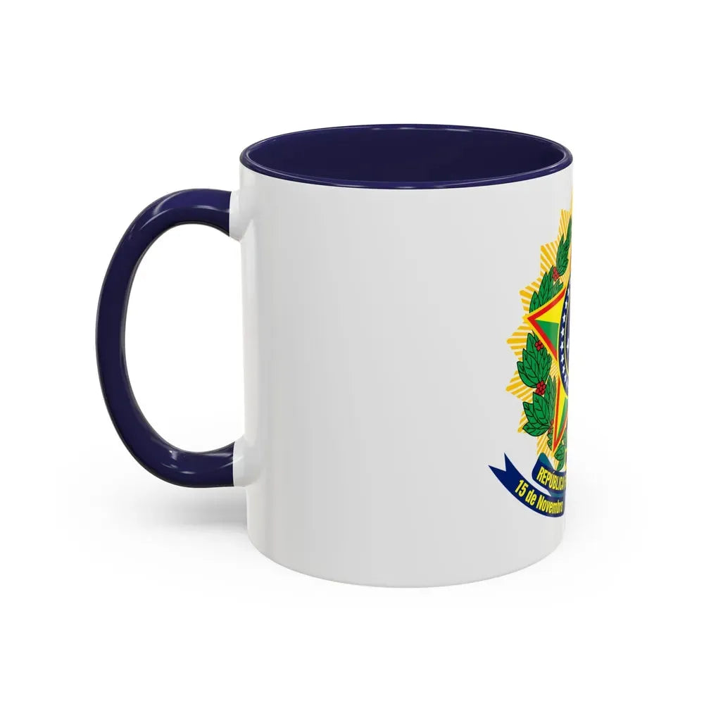 Coat of arms of Brazil (dark blue) - Accent Coffee Mug - Go Mug Yourself