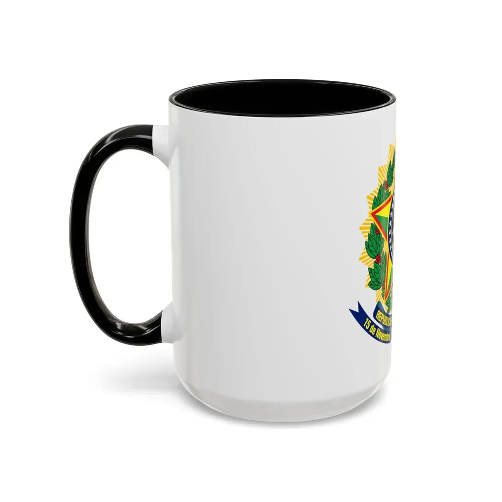 Coat of arms of Brazil (dark blue) - Accent Coffee Mug - Go Mug Yourself