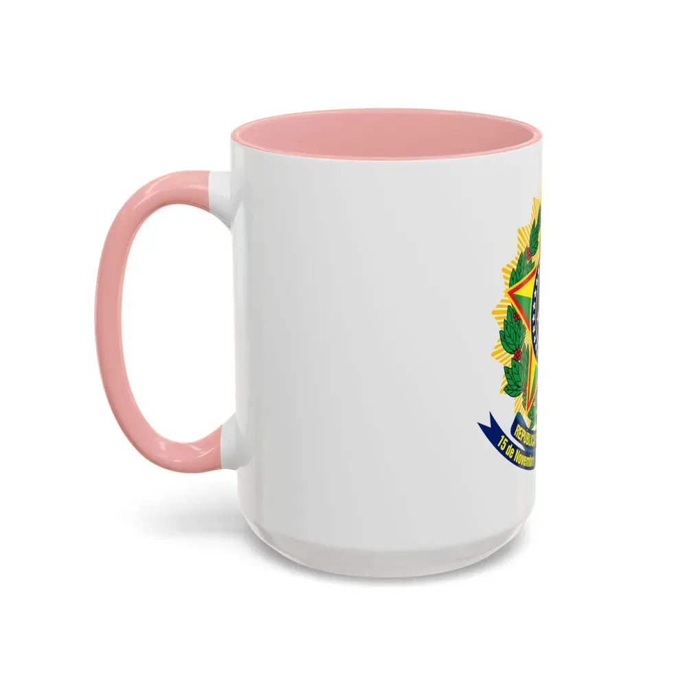 Coat of arms of Brazil (dark blue) - Accent Coffee Mug - Go Mug Yourself